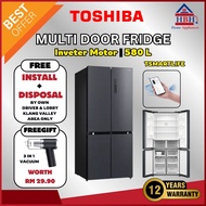 【Free Install + Free Gift】Toshiba GR-RF608WI-PMY(52) 580L 4-Door Inverter Refrigerator GR-RF677WI-PG