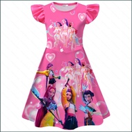 YT2 KPop Demon Hunters New girls flying sleeve nightgown Exquisite workmanship YT2