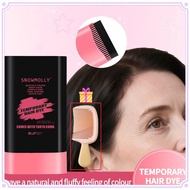 【Gift】SNOWMOLLY Temporary Hair Dye Stick Full Cover Gray White Hair Non-damaging Natural Color Tone 