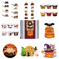 BABYBOUTIQUE Haunted House Pull Flags, Ghost Pumpkin Halloween Flags, Creative Print Eyeball 3D Ghos