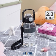 Informa Appetite Beldiq Tritan Drinking Bottle 2.3 ltr - Black Tumbler Water Bottle Drinking Place D
