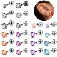 16G/20G Stud Earring 1 Pc 316L Stainless Steel Ear Piercing Crystal Earring Helix Ear Piercing Lobe 