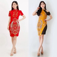 Cheongsam Dress Wanita Baju Batik Pesta