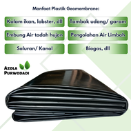 Plastik HDPE Geomembran 300 micron 6 x 45 meter untuk kolam / tambak