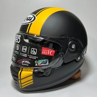 ARAI RAPIDE NEO Matte Black Retro Full Face Helmet ARAI Neo Yellow Lines Helmet Vintage Motorcycle H