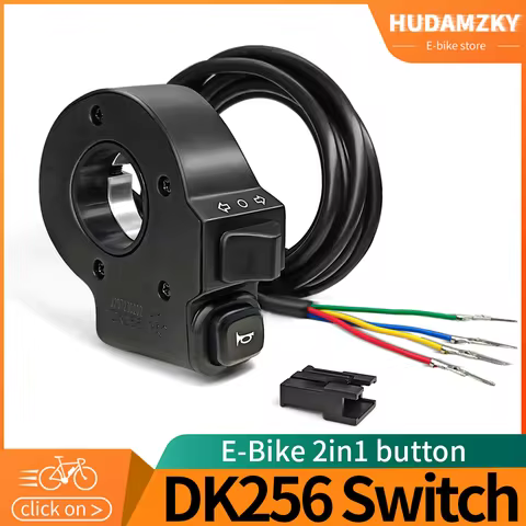 Ebike WUXING DK256 Light Horn Switch For Electric Bicycle Scooter Turning Signal Light Switch Modifi