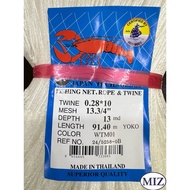 028*10 x 13 3/4"(349MM) x 13MD(14.5Kaki) x 91.4MTR Jaring Pukat Pintal Pukat Pari Pukat Ikan Mata Di