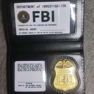 FBI Black Card Holder Metal Badge Lanyard Cosplay Props Limited Edition Charlotte Anime Collectible
