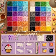 DIY Perler Beads Fuse Beads DIY Perler Fuse Beads 48 Colors/26000pcs 3D Crafts With Accessories