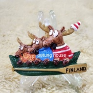 Fridge Magnet Refrigerator Souvenir Finland Finland Deer Paddle