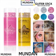 MUNDAN Glitter Cream, Portable Body Paint Glitter Sequins Glitter Stick,  6color Body Glitter Sticks