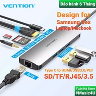 9 in 1 USB Type C to HDMI Hub Adapter USB3.0 TF RJ45 Vention Ravpower Aukey for Samsung dex Ma-c boo