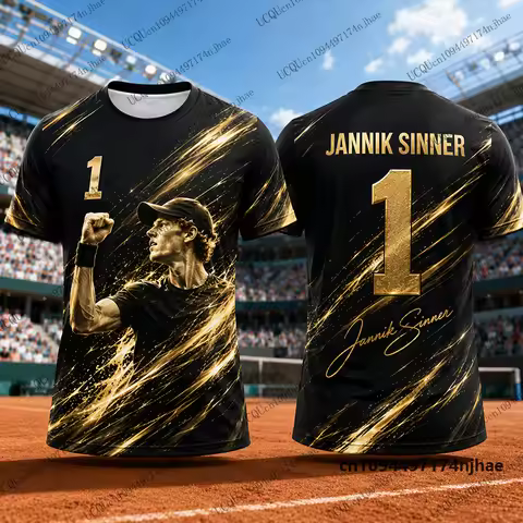 New 2026 Special Jannik Sinner No.1 Print Tennis Jersey For Parent-child T-Shirt Sports Training Top