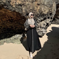 Jamela Abaya Dress by ZH Black Abaya Dress Arabic Abaya Dress Black/ Dress