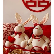 Press Bed Doll Pair Wedding Rabbit Pillow Wedding Cute Doll Newcomer Wedding Room Decoration Supplie