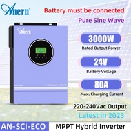 Anern 3000W / 3200VA MPPT Hybrid Solar Inverter MPPT Hybrid Inverter PV Max. 450Vdc Off-grid Inverte