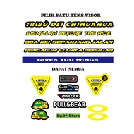 Zeus Helmet Visor Sticker Package