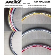 MXL Folding Bike Rim DA16 V Brake Rim 16 349/20 406/20 451 20H 28H - Black - 20H, 20 406