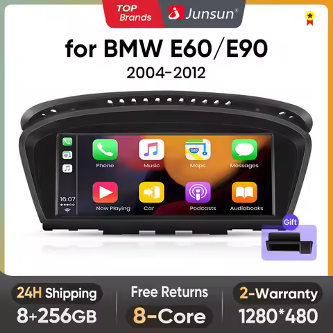 Junsun AI Voice Wireless CarPlay Car Radio Multimedia For BMW 5 Series E60 E61 E63 E64 E90 E91 E92 D