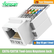 Vionscan 1PCS Cat6 Cat5e RJ45 Tool-Less No Punch Down Tool Required Keystone Ethernet Module Female 