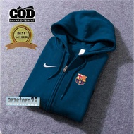 PUTIH !! Free Jacket Zipper Text White Print Barca Kirka 90 Sweater Latest Distro Hoodie Men Women