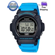 [Unisex] 100% ORIGINAL CASIO W-219H-2A2VDF Dual Time Resin Strap Digital Watch