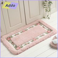 ADDO.PH 1 Pcs Pink Rug, Pink Non-Skid Flower Rug,  Microfiber Absorbent 16*24Inch Floral Bathroom Ru