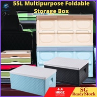 55L Foldable Storage Box Multipurpose Car Boot Storage Organiser Wardrobe Storage Organizer