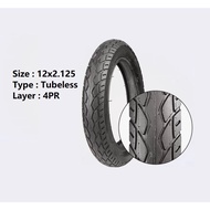 12x2.125 TUBELESS TYRE ELECTRIC BICYCLE TAYAR EBIKE ELECTRIC SCOOTER E-BIKE TIRE BASIKAL