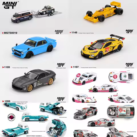 MINI GT 1:64 99T LB Works HAKOSUKA Z06 GT3.R RX-7 RE-Amemiya 911 Dakar #718 w/ ID. Buzz Kaido Diecas