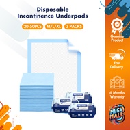 Disposable Incontinence Underpads M, L, XL – Leakproof, Quick Absorbent, For Adult and Baby