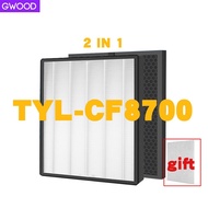 ♞,♘GWOOD 2-in-1 True HEPA Filter Replacement for Tylr air purifier TYL-CF8700