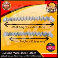 ✜[New!] Cyclone Wire 3feet and 4 feet x 2 inches Hole Guage14 x 22 feet long [Wholesale!]