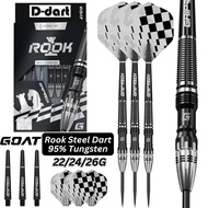 GOAT STEEL TIP DARTS - 22G/24G/26G ROOK 95% Tungsten DART SET STEEL DART (ARROW DART KELULI)