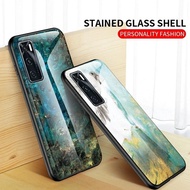 Marble Glass Case Vivo V20 SE V20SE VivoV20SE Back Cover Casing H