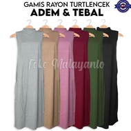 New Inner Dress Premium Baju Manset Gamis Lengan Panjang Tanpa Tangan Buntung Wanita Kerah Leher Tur