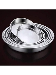 1個不鏽鋼圓形蒸菜盤,用於家庭或商業烹飪（大型）,適用於蒸雞,蒸龍蝦和酸辣魚頭