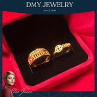 DMY Jewelry Gold 916 Original Malaysia/Cincin Couple 1 Set/Abacus Lucky Couple Ring/Cincin Emas Bangkok Cop 916/Cincin Perempuan 1 Set/Cincin Suasa Lelaki Original/Gold Ring 916 Original/Emas Korea Cop 916/Cincin Lelaki Islam/Cincin Budak Perempuan