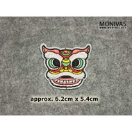 Lion Dance Head Iron On Patch DIY Chinese Embroidery Decorations