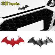 Toyota Batman Carbon Fibre Pattern Front Mark Tail Mark Rear Car Mark Modified Front And Rear Labels FOR Toyota Corolla Cross RAV4 Altis Yaris Vios ALTIS YARIS CAMRY WISH