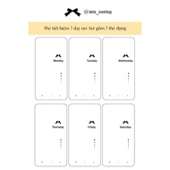 7-day budget division card - 7 cards with slot