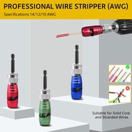 Wire Stripper for Drill,Multi-Spec 6/8/10/12/14 AWG,Wire Twister Tool for Drill,High-Efficiency Dril