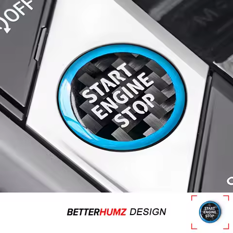 For BMW G20 G30 F40 i3 i4 F44 G22 Z4 G26 X3 G01 X5 Car Interior Carbon Fiber Engine Start Stop Butto