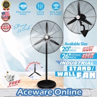 20 INCH 26 INCH Industrial Stand Fan Wall Fan Heavy Duty Electric Powerful Fan Kipas Diri Kipas Dind