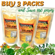 [Nique Store] SET of 3 Packs, Turmeric 18-in-1 Herbal Powder Tea - 400grams each, 100% Organic , 100% Natural ,