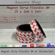 3M Flexible Magnet Strip 3M Sticker 25mm x 1mm x 1meter IMPORT