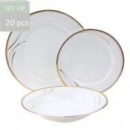 NORITAKE 20 Pieces Golden Breeze Dinnerware Set