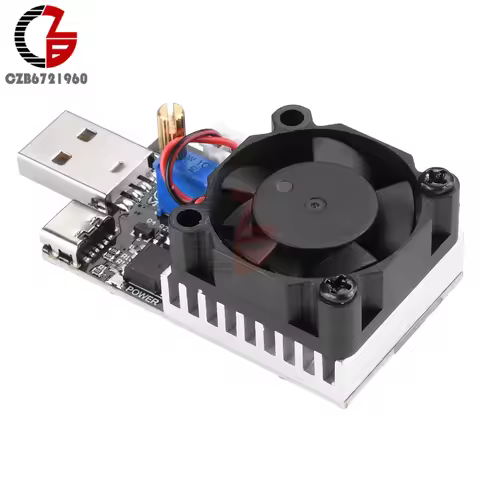 DC 3.7-20V 3A 25W USB Electronic Load Tester Battery Tester Adjustable Constant Current Aging Discha