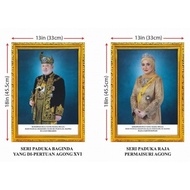 Bingkai Potret Agong Dan Permaisuri Malaysia (M)