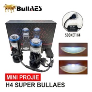 Bilens LED Projector Lens Biled AES H4 Super Bullaes Double Emitter Mini Projector Laser